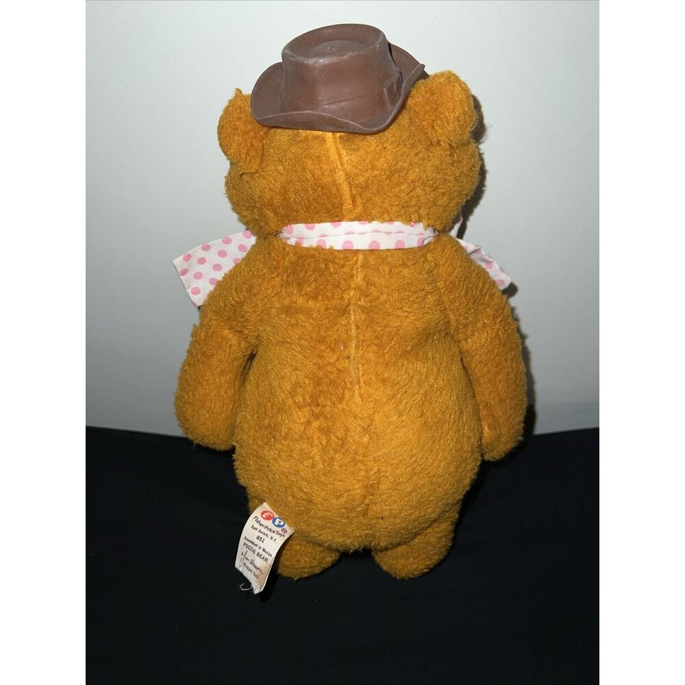 Vintage 1976 Fisher Price‎ - Fozzie Bear 14" Plush Muppets Jim Henson w/ Hat - Picture 5 of 6